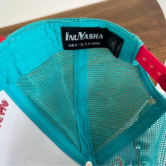 InuYasha CultureFly Mesh Snapback Trucker Hat Cap Unisex Teal/Red - Picture 6 of 14